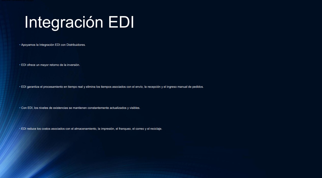 Integración EDI disponible